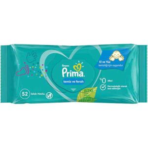 دستمال مرطوب پکیج 52 برگه Prima