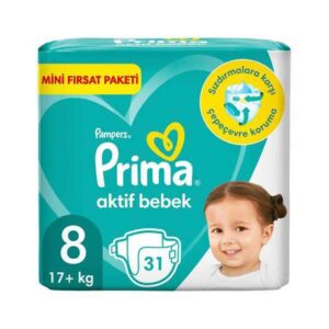 پوشک پریما سایز 8 بسته 31 عددی ترک