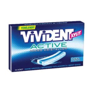 آدامس نواری نعنایی اکتیو خوشبو کننده دهان 14 عددی ویویدنت VIVIDENT Active
