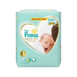 پوشک پریما ضد حساسیت سایز ۱ بسته 70 عددی