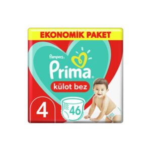 پوشک بچه شورتی پریما سایز 4 مدل Kulot bez بسته 46 عددی