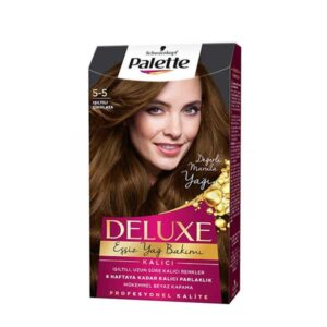 کیت رنگ مو شکلاتی براق پلت سری Deluxe مدل Kalici شماره 5.5