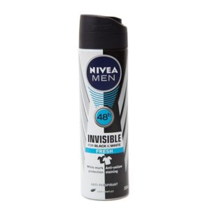 اسپری دئودورانت مردانه نیوا مدل Invisible Black and White Fresh