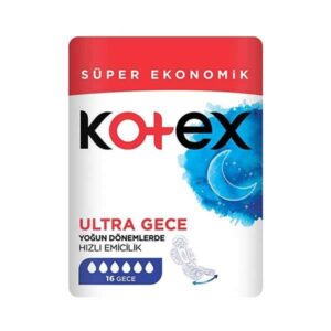 نوار بهداشتی کوتکس ویژه شب مدل ULTRA GECE بسته 16 عددی